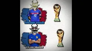 ZIDANE VS MBAPP&Eacute; #football #trophy #shorts
