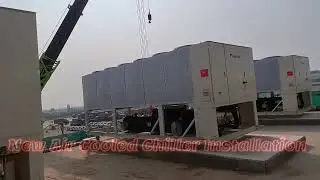 HVAC Work Short Vedio || Chiller, AHU, Nozzle, Airwasher, chiller Piping, Duct Work || #hvac #viral