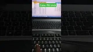 Excel me color fill keyboard se use #short #trending #2025 #computer