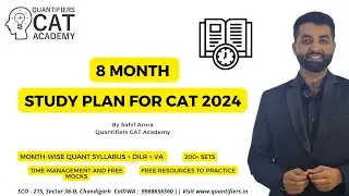 8 Month-CAT Study Plan | QA+DILR+VARC Strategy Month-Wise #catexam