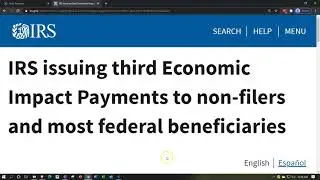 COVID Tax Tip - IRS issuing third Economic Impact Payments to non-filers and most federal beneficia