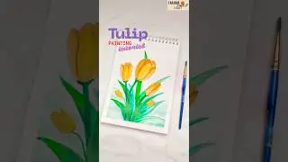 Tulip Flower Painting Tutorial | Easy Flower Drawing for Beginners #tulip #tulippainting #painting