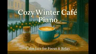 Peaceful Focus Piano Jazz ❄️ – Snowy Morning Coffee