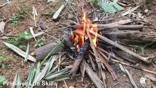 Primitive Life Skills: How to Make a Primitive Fire Starter and grilled sweet potato primitive