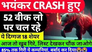 52 WEEK LOW पर 18 दिग्गज कंपनियां, KP ENERGY, ADANI GAS, ADANI ENTERPRISE, HAPPIEST MINDS SHARE NEWS