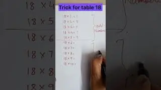Learning table of 18 is not tough. #mathsshorttricks #maths #students #education #mathstricks