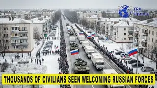 Thousands of Civilians Welcoming Russian Forces — A Rarely Shown Reality of the Ukraine War