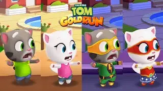 Talking Tom Gold Run Wild West Tom & Angela vs Gold Run Las Vegas Super Tom & Super Angela Gameplay