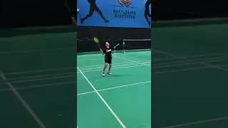 E badminton kids play at battledore