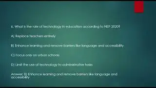 NEP 2020 MCQ
