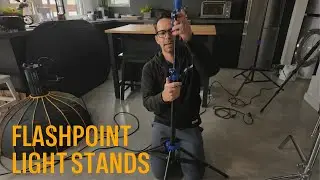 Flashpoint 7.2 Foot Light Stand Review and Setup Demo with Different Lights