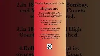 Political Institutions of India|Important facts about Highcourt|#shorts #ugcnet#polsc #enlightenment