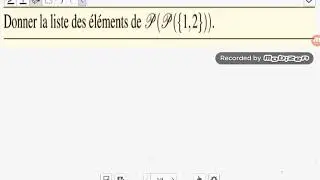 Exercice : l'ensemble des parties d un ensemble .