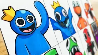 Drawing ROBLOX-Rainbow Friends OG vs Jumpscares/Drawing FNF Rainbow Friends concepts