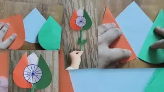Tricolor Paper LotusFlowerCraft/Easy RepublicDay Craft with Paper|26January Special #craft #trending