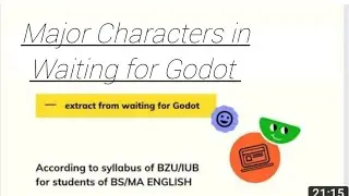major character of waiting for Godot