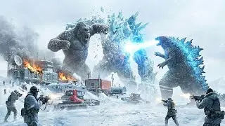 King Kong and Godzilla vs. The Glacial Titan: Blizzard Battle at the Polar Research Base