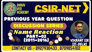 CSIR-NET PYQ DISCUSSION | NAME REACTION ( PART-02) | BY VIKRANT SIR