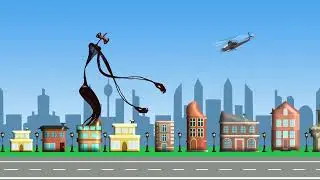 Siren Head is attacking the city. Battle of Huggy Wuggy and the heroes from Poppy Playtime