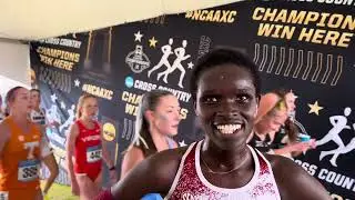 Дорис Лемнголе после повторного завоевания титула чемпионки NCAA по кроссу 2025 года