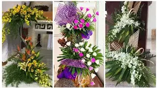 Most beautiful fresh flower arrangement and decoration 