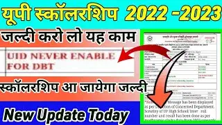 up scholarship // UID NEVER ENABLE FOR DBT जल्दी करो यह काम // uid never enable for dbt