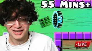 🔴Let's BEAT EON!🔴29.54% HUGE FLUKE INCOMING?🔴DAY 3🔴55 MINUTE LEVEL🔴GEOMETRY DASH!🔴(!twitter, !help)