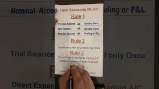 Don't forget this rules while making Final Accounts #accounting #finalaccounts #mbafinance