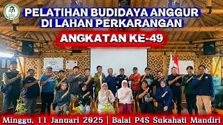 PELATIHAN BUDIDAYA ANGGUR DI LAHAN PERKARANGAN ANGKATAN KE-49 | P4S SUKAHATI MANDIRI