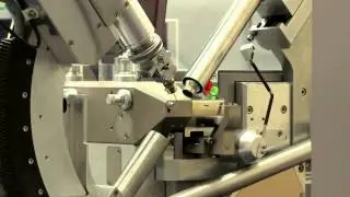 David shooting X-rays at a protein crystal