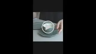 【1分de北欧ヴィンテージ】クイストゴー アズール　八角カップソーサートリオ　#shorts