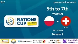 Pologne / Suisse M18 - Match pour la 5ème place Femme - Coupe des Nations Tchoukball 2023 - FR