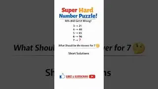 Super Hard Number Puzzle #mathchallenge
