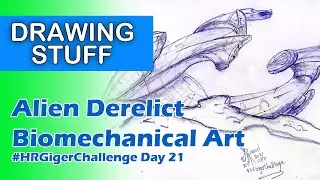 Alien Derelict | Draw In a Biomechanical Style | #HRGigerChallenge