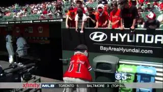KPIX Lou Seal's Streak (Giants Mascot) 8/5/11