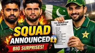 PAKISTAN Announces T20 World Cup 2026 Squad 😱 | Babar & Shaheen BACK! | Full Squad Reaction