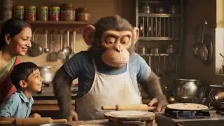 Sad Monkey Making Paratha | Funniest Kitchen Meme Ever 😂🐒🥟