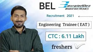 BEL recruitment 2021 | CTC : 6.11 LPA | Permanent Job | Freshers | All India | Latest Job Update