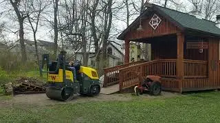 Wacker Neuson RD12 vibratory road roller in action!