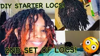 DIY STARTER LOCS ON MY FRIEND | 2 MONTH LOC UPDATE
