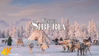 Winter Siberia 4K Ultra HD • The Coldest Place on Earth, Scenic Relaxation Film With Calming Music.