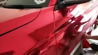 Wrapping BMW techwrap red chrome