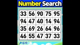 Number Search #619 If you’re ready for a perfect score, let’s go!【Match | brain game | puzzle 】