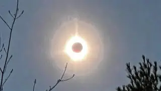 Solar Eclipse Hike - Maine - Simple Footage - Crazy Experience!