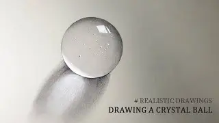 Drawing a realistic Crystal Ball With Pencil / How to Draw a Crystal Ball / 유리구슬 그리기