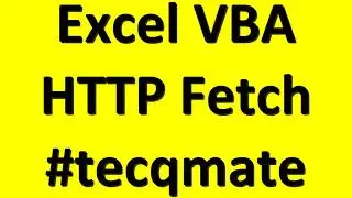 ⚡ Excel VBA🔥 Fetch Data From HTTP URL #tecqmate