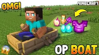 Minecraft but boat gives op loot...