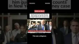Trump reacts to jury finding him guilty on all 34 counts in New York hush money case