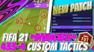 FIFA 21 *SUPER OVERPOWERED* 433(4) BEST CUSTOM TACTICS/INSTRUCTIONS POST PATCH!! | FUT 21
