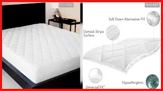 Great product -  MALOUF SLEEP TITE Quilted Mattress Pad with Soft Down Alternative Fill, Full, White